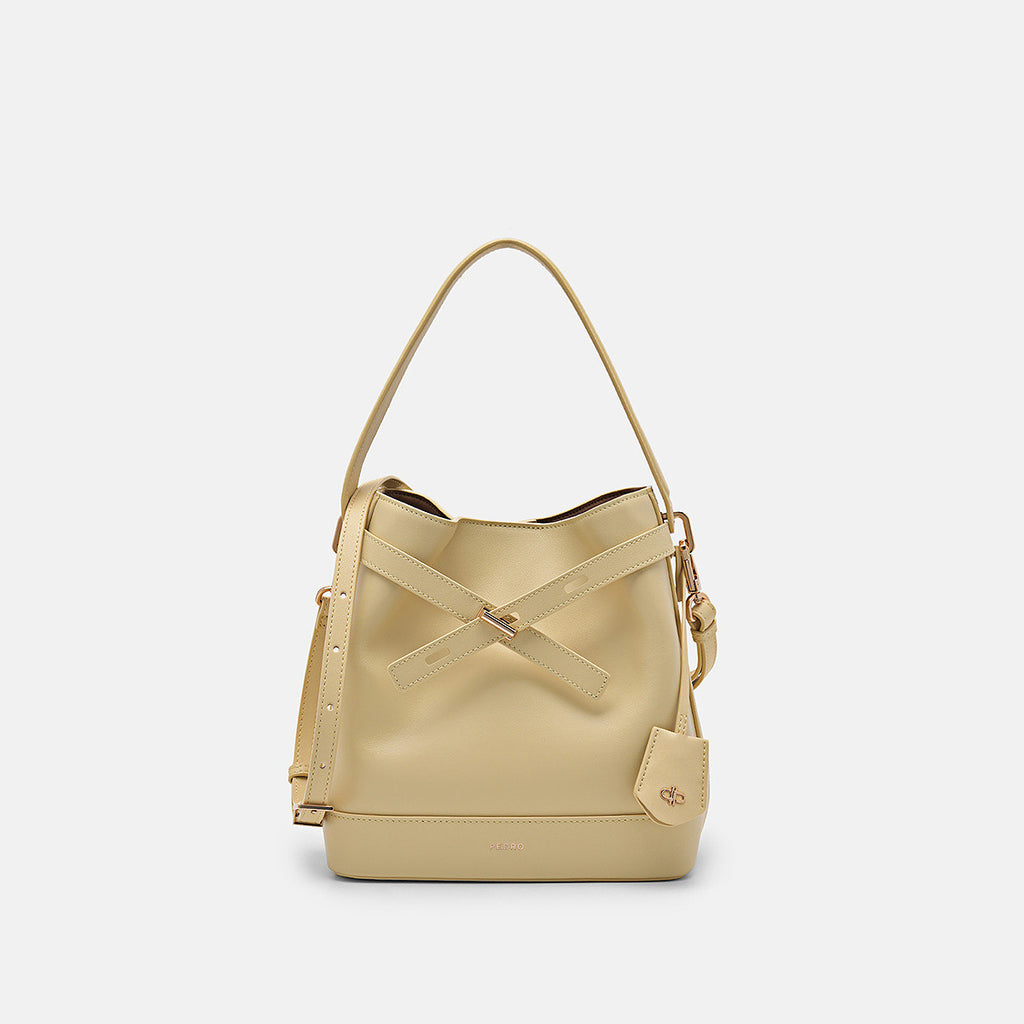 Cowhide bucket bag, shoulder bag, women's bag