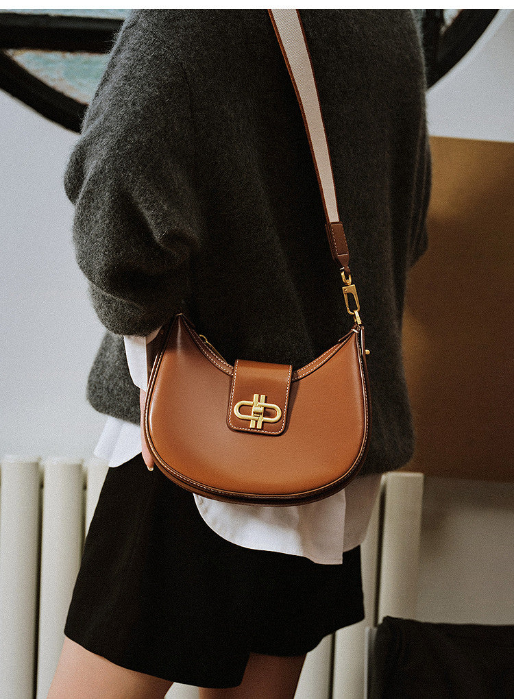 Cowhide envelope bag, crossbody women's bag