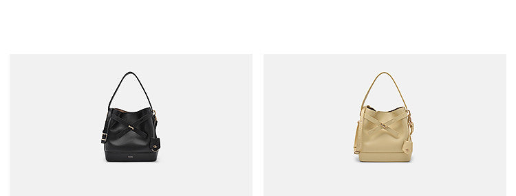 Cowhide bucket bag, shoulder bag, women's bag